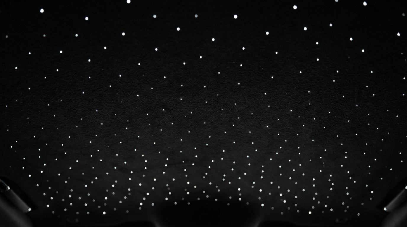 Fiber-optic starlight headliner — pinpoint stars