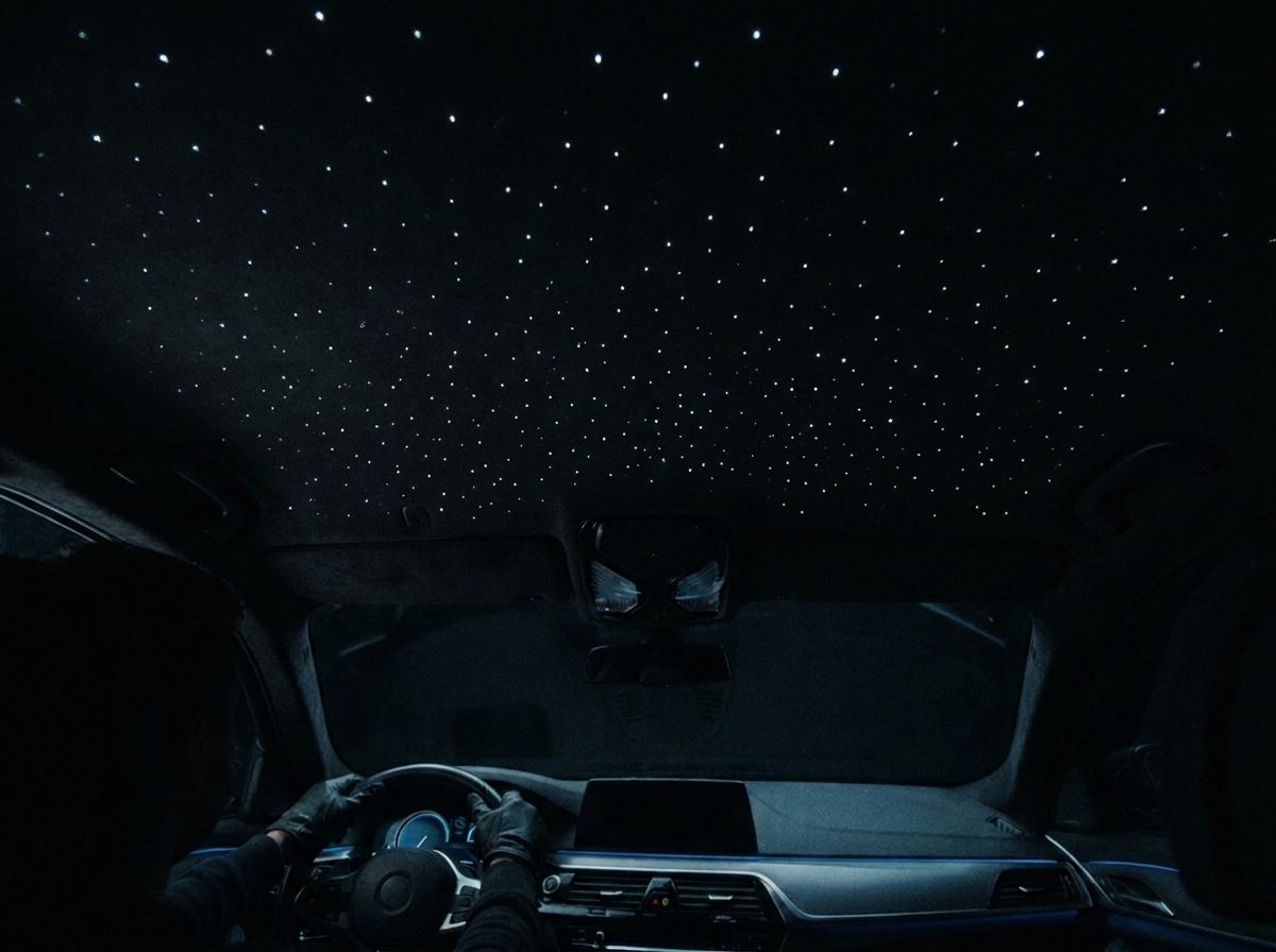 Luxury sedan headliner — after